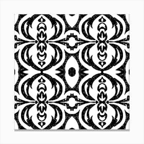 Black And White Seamless Pattern Canvas Print