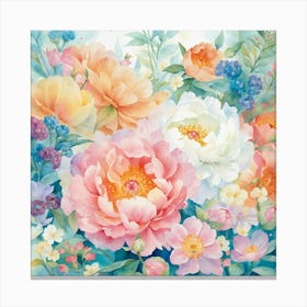 Peonies 3 Canvas Print