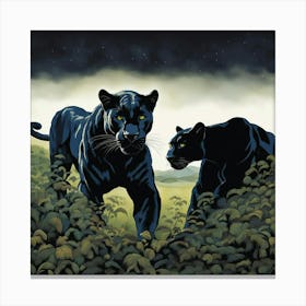 Black Panthers Canvas Print