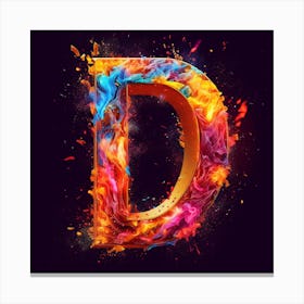 Letter D Canvas Print