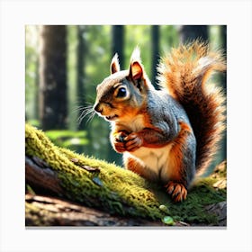 Squirrel In The Forest 410 Canvas Print