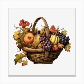 Thanksgiving Basket Canvas Print