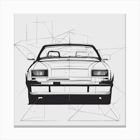 Abstract Car Drawing Canvas Print