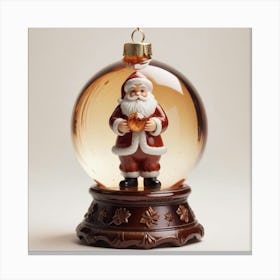 Santa'S Snow Globe Canvas Print