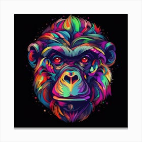 Colorful Chimpanzee 1 Canvas Print