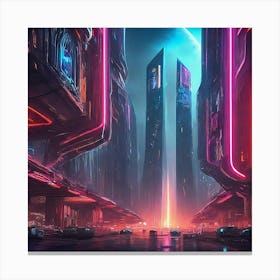 Futuristic City 33 Canvas Print