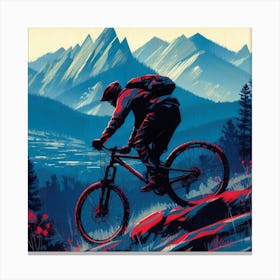 Mountain biking in Boulder, CO Canvas Print