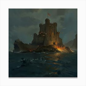 Castle In The Sea Canvas Print