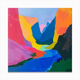 Colourful Abstract Yosemite National Park Usa 1 Canvas Print