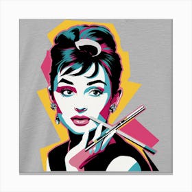 Audrey Hepburn Pop Art (9) Canvas Print