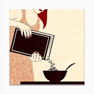The Art Of Writing Square Canvas Print