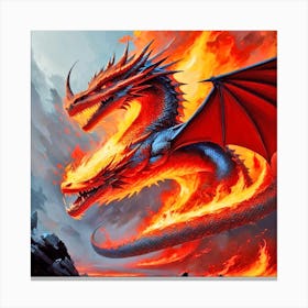 Fire Dragon 4 Canvas Print