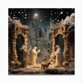 Nativity Scene Christmas 1 Canvas Print