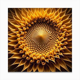 Fractal Sunflower Canvas Print
