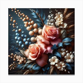 Bouquet Of Roses Canvas Print