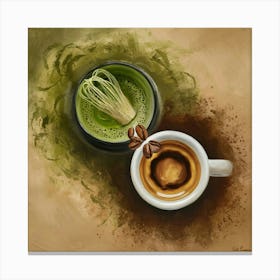 Coffee And Matcha 1 Canvas Print