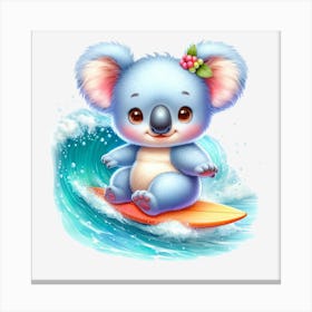 Koala Surfing 1 Canvas Print