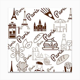 Paris Icons Canvas Print