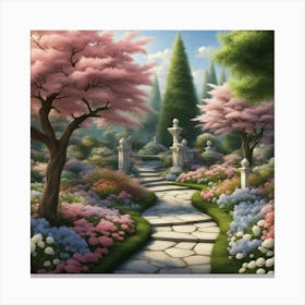 Path In The Garden Canvas Print