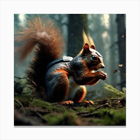 Squirrel In The Forest 170 Canvas Print