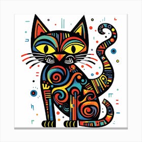 Psychedelic Cat Canvas Print