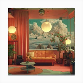 Psychedelic Living Room Canvas Print