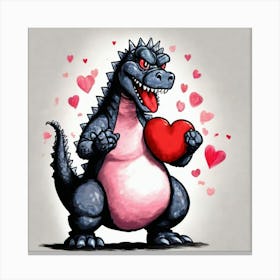 Godzilla gift Canvas Print