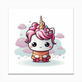 Kawaii Unicorn 28 Canvas Print