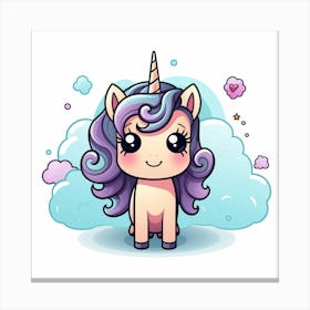 Cute Unicorn 522 Canvas Print