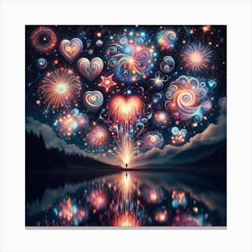 Fireworks In The Sky Canvas Print