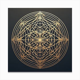 Golden Tarot Card Canvas Print