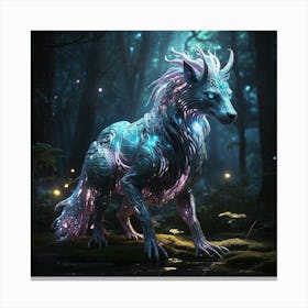 Wolf In The Forest Canvas Print