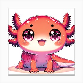 Cute Axolotl 3 Canvas Print