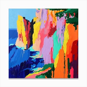 Colourful Abstract Calanques National Park France 4 Canvas Print