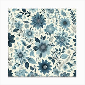 Blue Flowers 3 Canvas Print