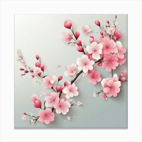 Sakura Blossoms art print Canvas Print