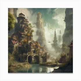 Fantasy City 64 Canvas Print