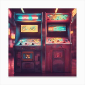 Arcade Machine Stock Videos & Royalty-Free Footage Canvas Print