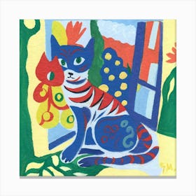 Matisse Inspired Open Window Cat 2 Canvas Print