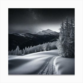 Night In The Mountains Canvas Print