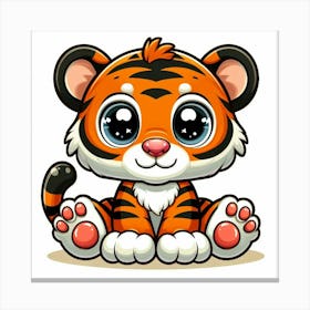 Illustration Tiger Canvas Print