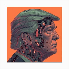 Trump'S Head Canvas Print