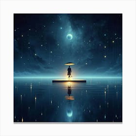 Person In The Water Canvas Print