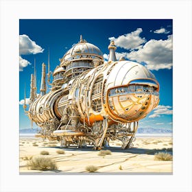 Steampunk airship 3 Canvas Print
