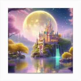 Cinderella Castle At Night Canvas Print