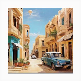 Car In The Street Canvas Print