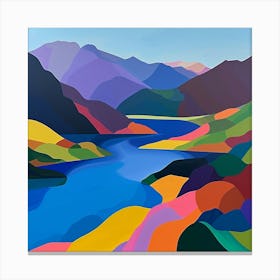 Abstract Travel Collection Queenstown New Zealand 4 Canvas Print