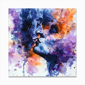 Kissing Canvas Print