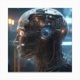 Futuristic Portrait 5 Canvas Print