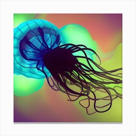 Jellyfish - Jellyfish Stock Videos & Royalty-Free Footage 3 Canvas Print